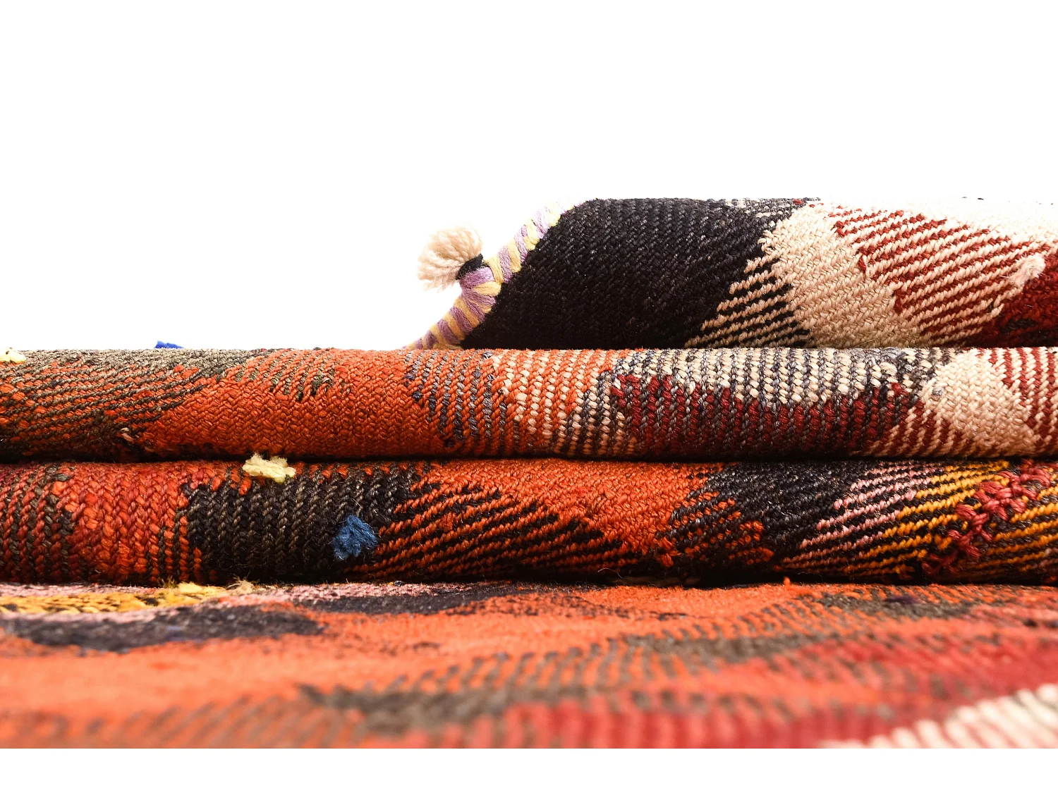 Wollteppich 143x183 Orange Jajim