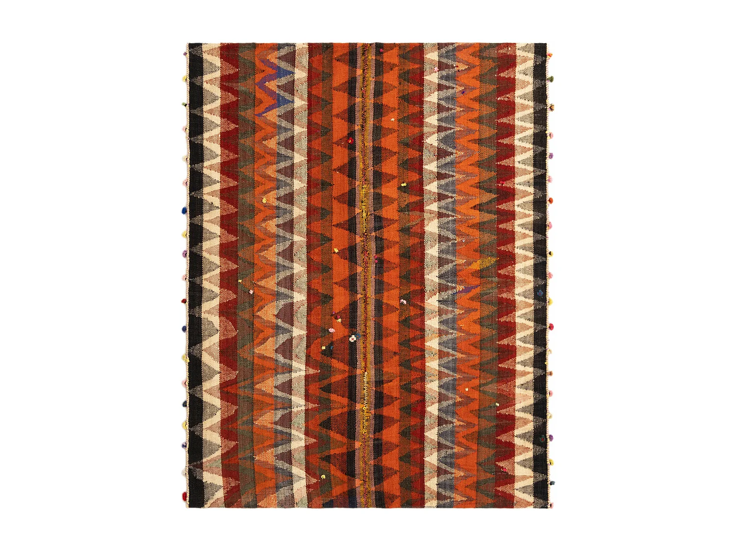 Tappeto in lana 143x183 arancia Jajim