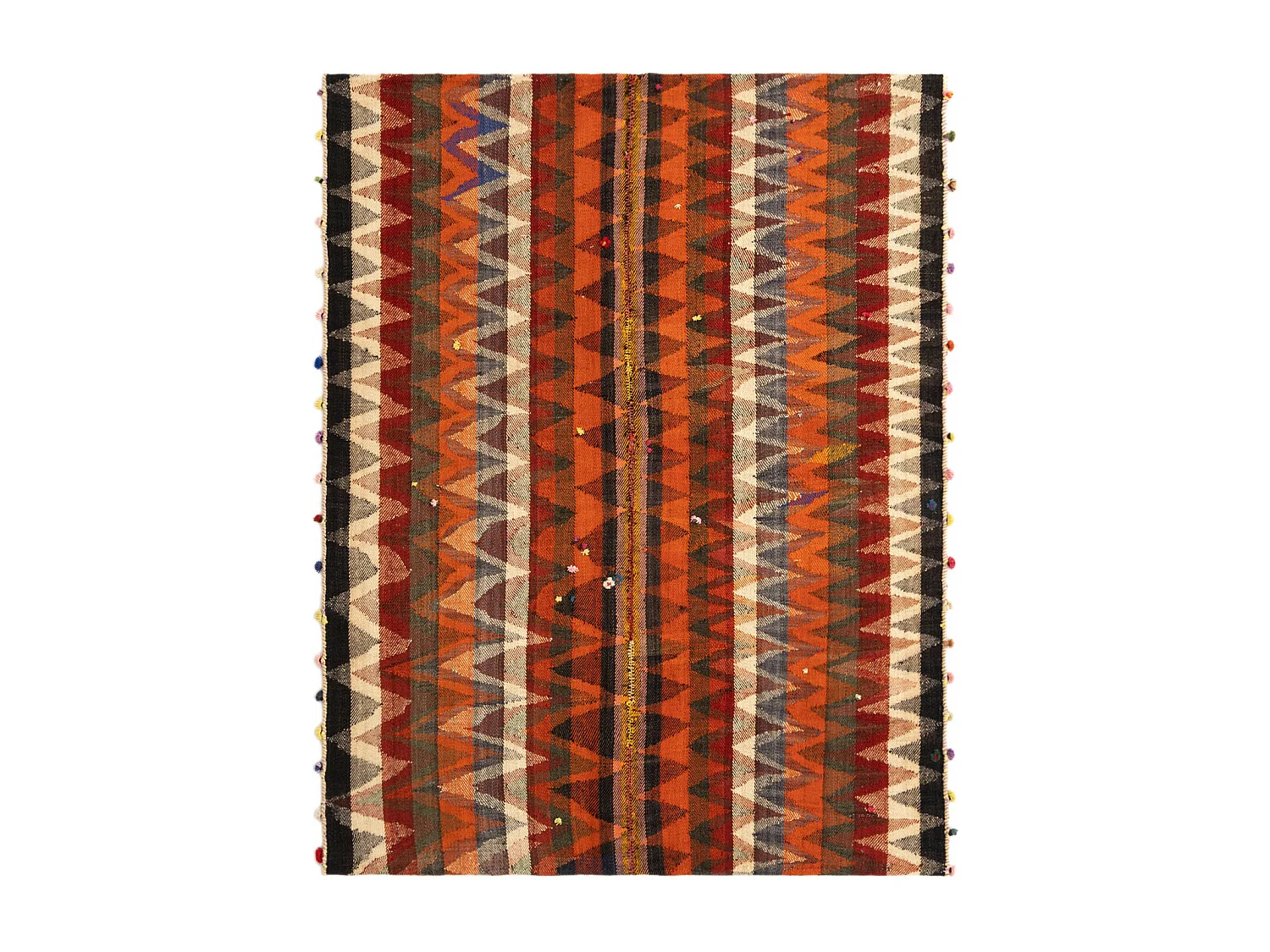 Tappeto in lana 143x183 arancia Jajim