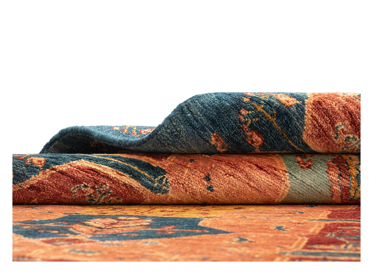 Loper-Woltapijt 203x89 Blauw Kashkuli