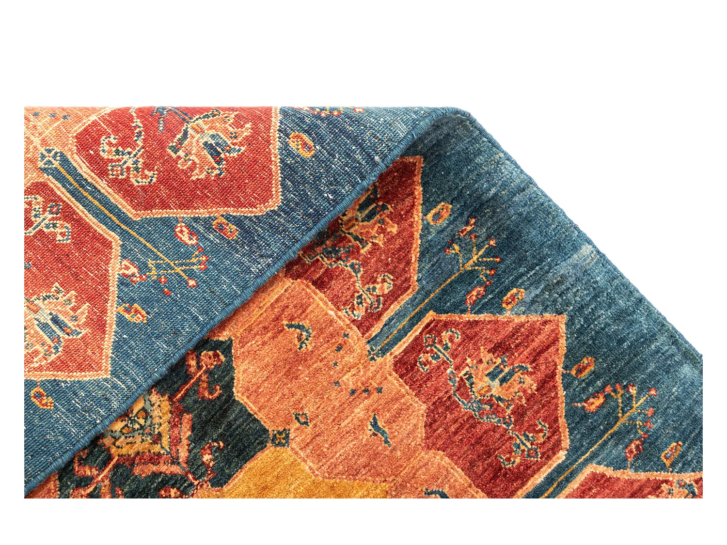 Loper-Woltapijt 203x89 Blauw Kashkuli