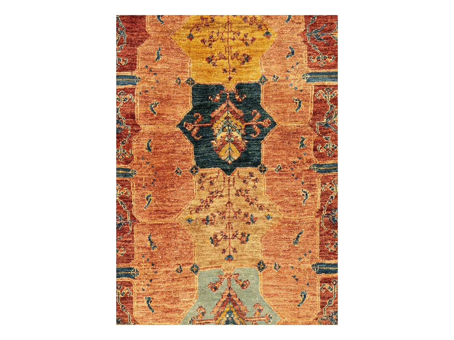 Loper-Woltapijt 203x89 Blauw Kashkuli