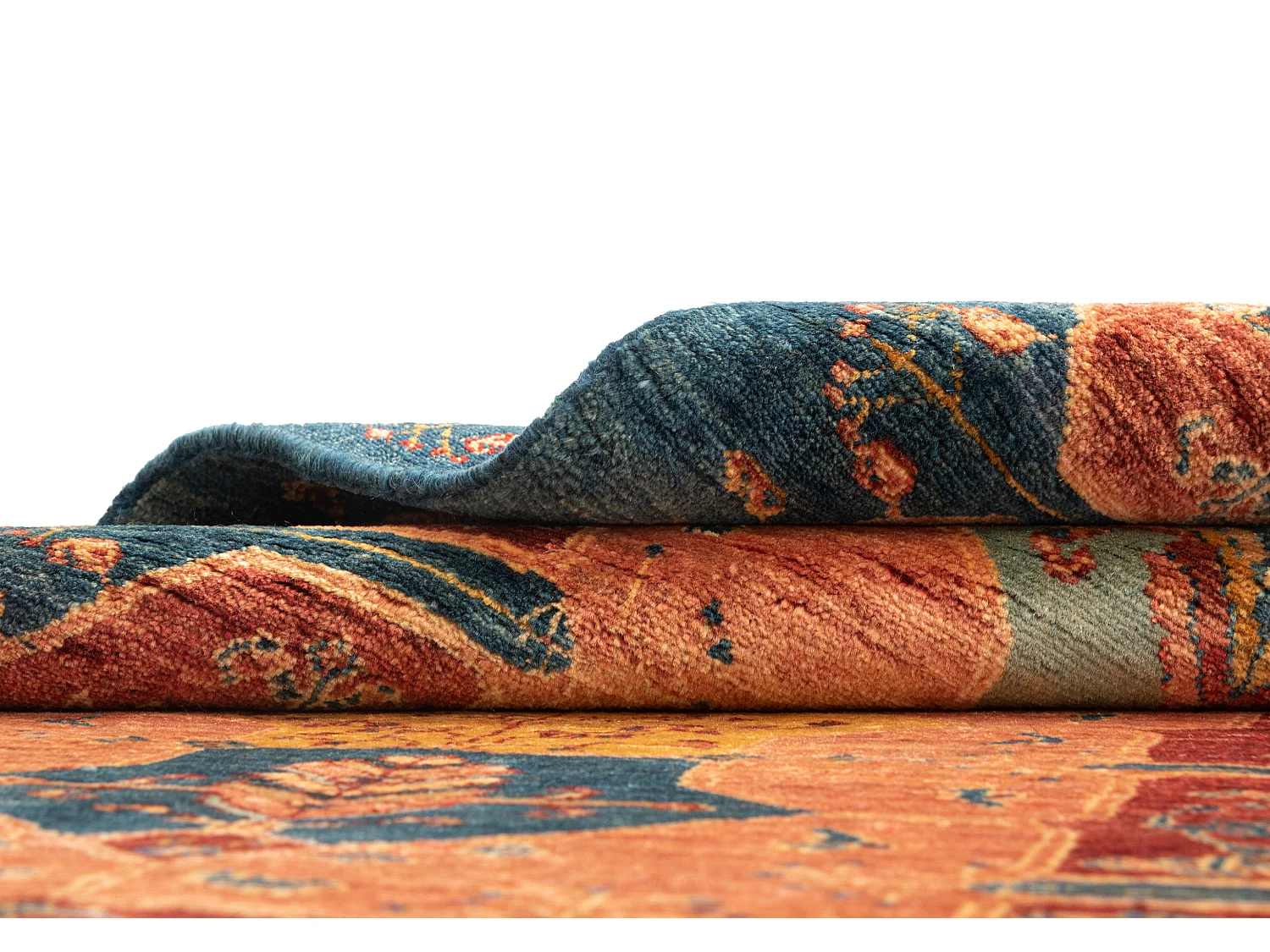 Loper-Woltapijt 203x89 Blauw Kashkuli