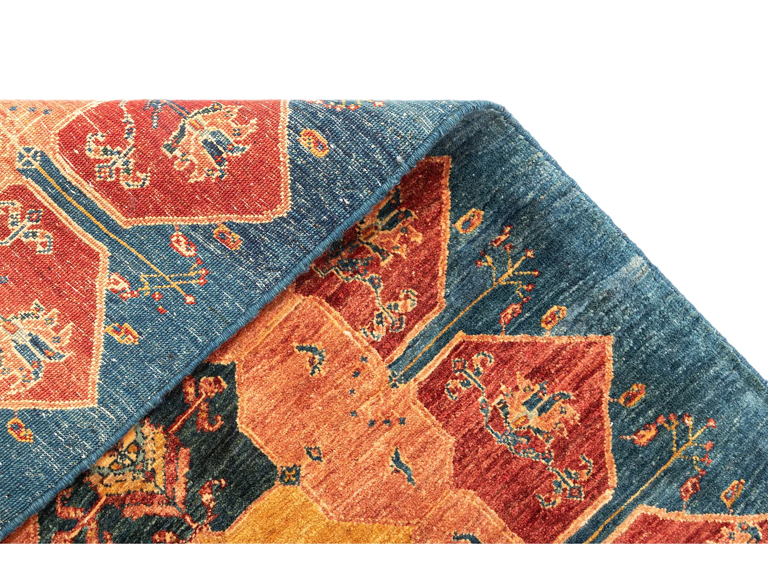 Loper-Woltapijt 203x89 Blauw Kashkuli