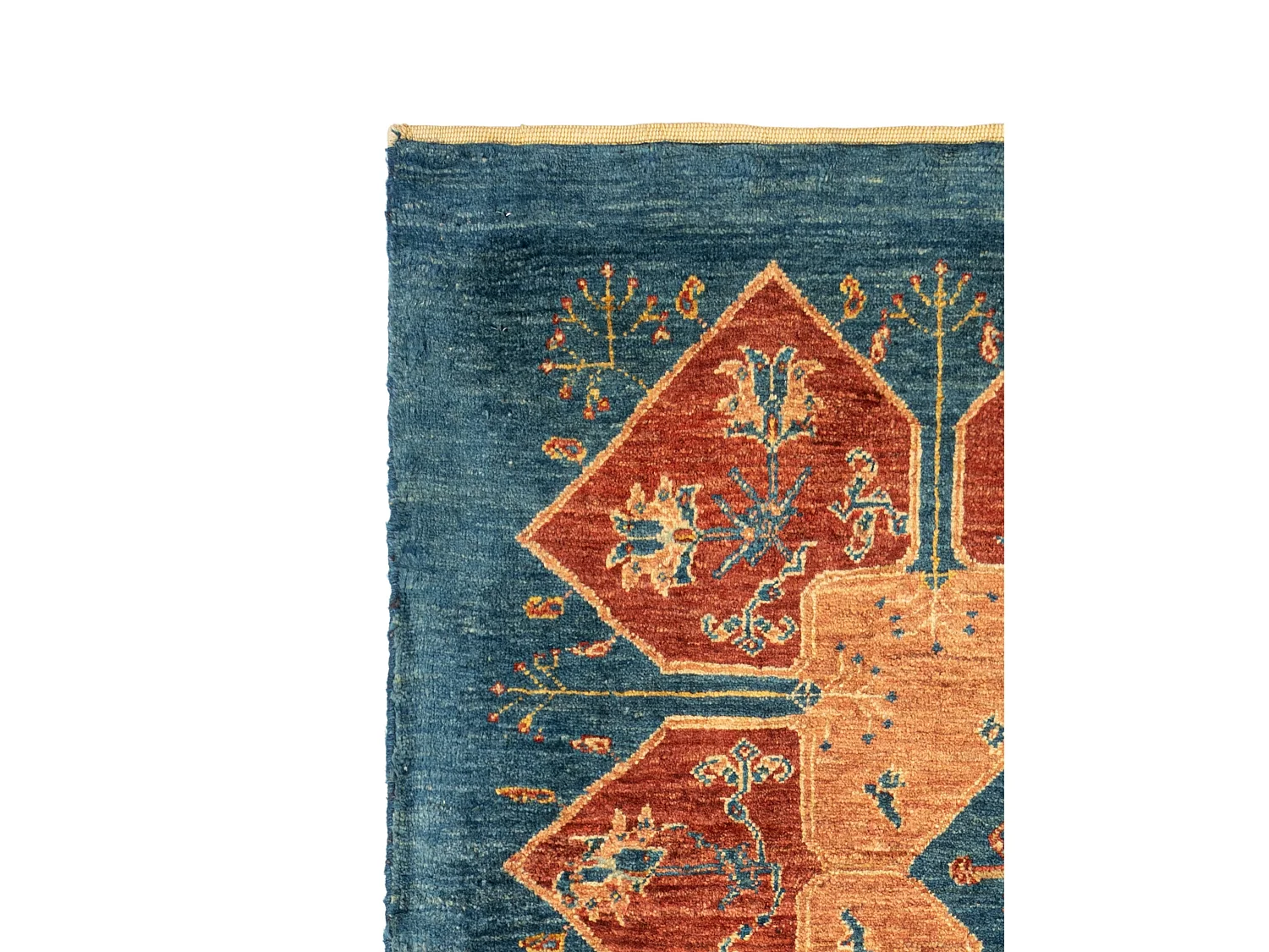 Loper-Woltapijt 203x89 Blauw Kashkuli