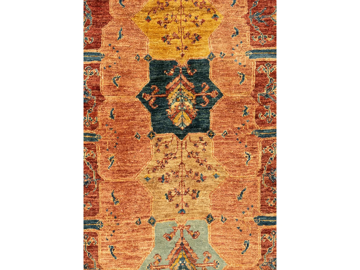 Loper-Woltapijt 203x89 Blauw Kashkuli