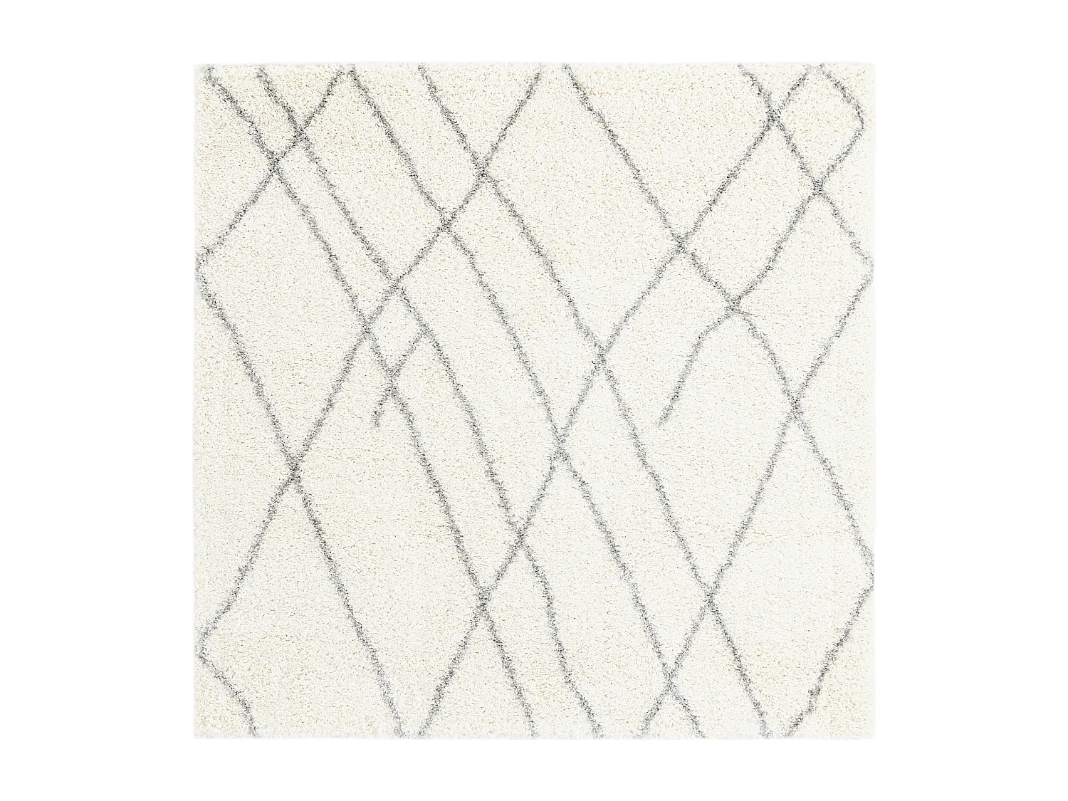 Hoogpolig tapijt 185x185 Crème wit Lachen Fence