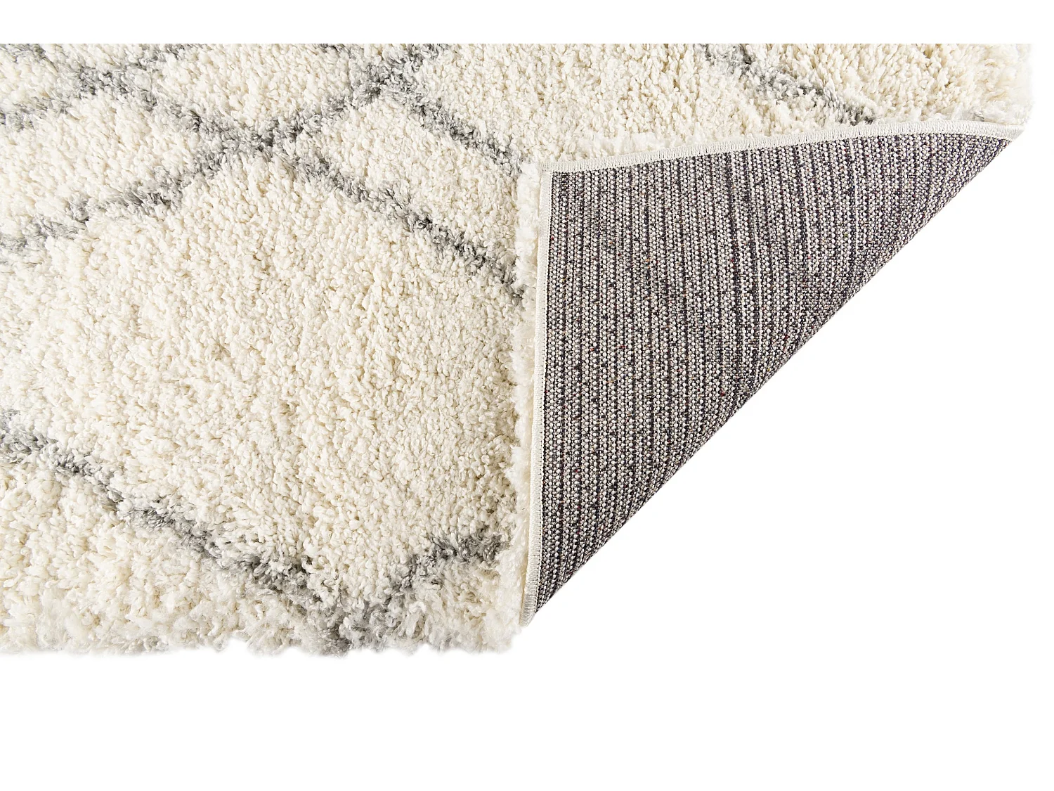 Hoogpolig tapijt 185x185 Crème wit Lachen Fence