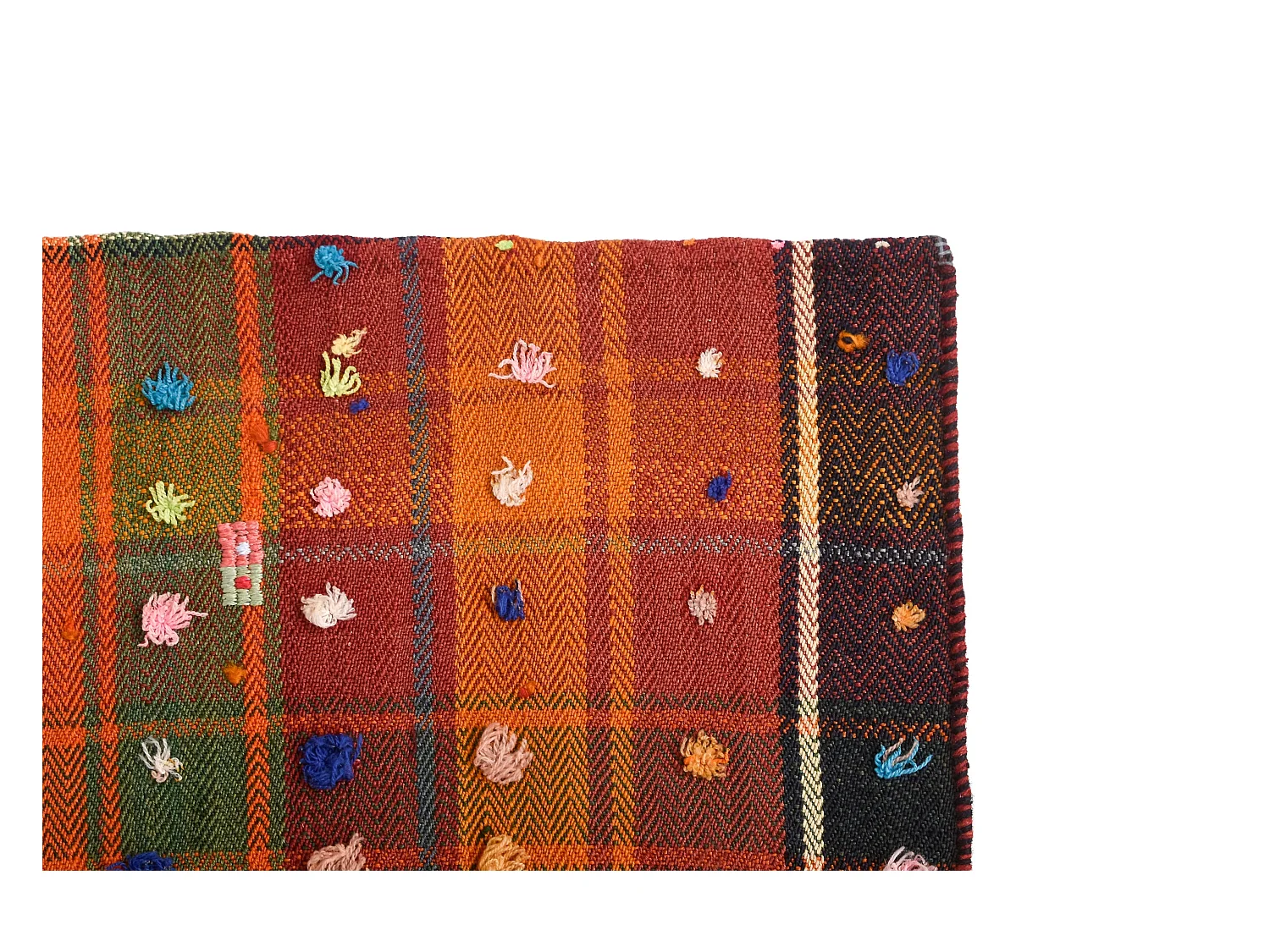 Tapis de laine 150x185 orange Jajim