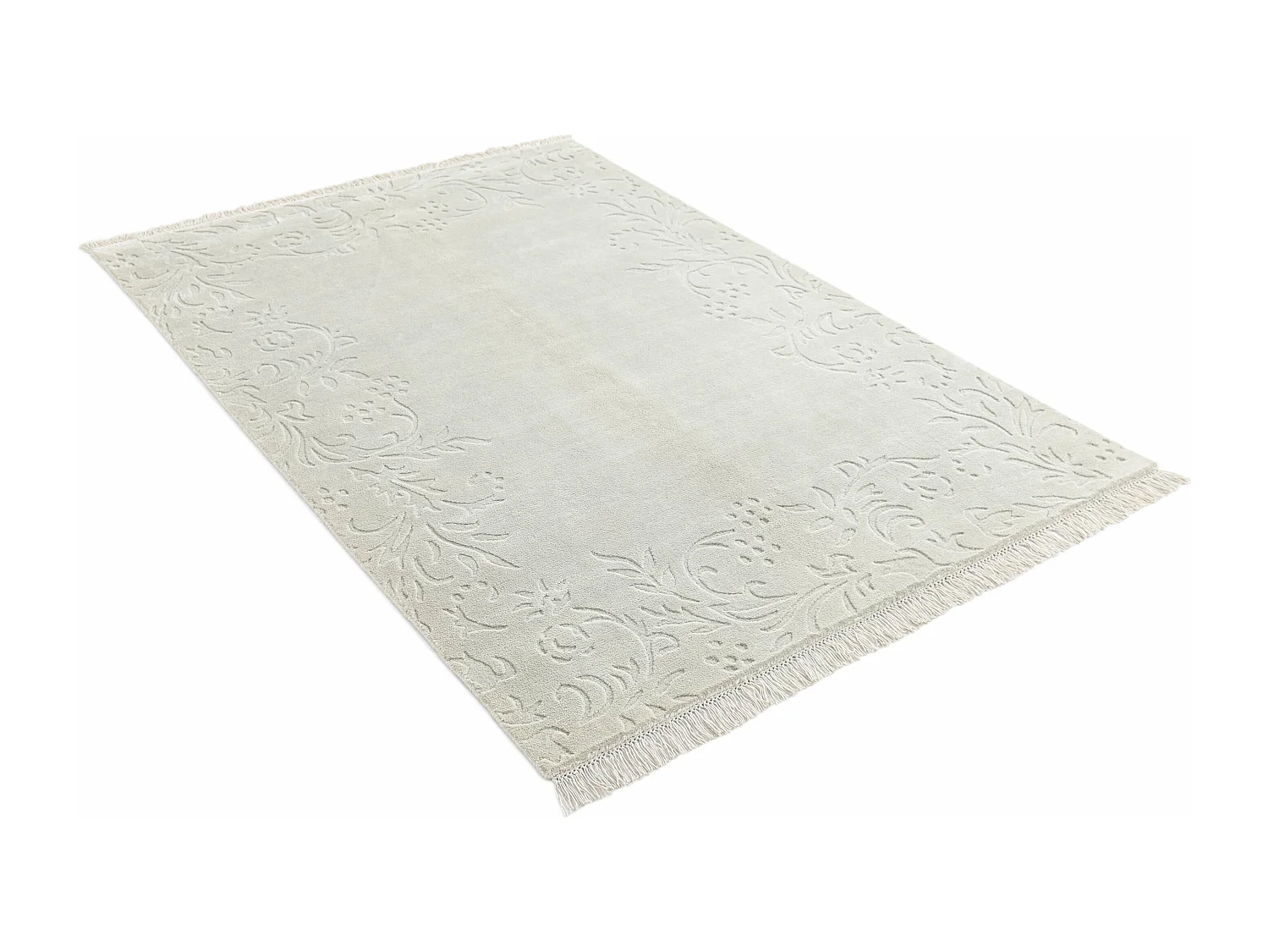 Tapis de laine 127x188 vert Darya