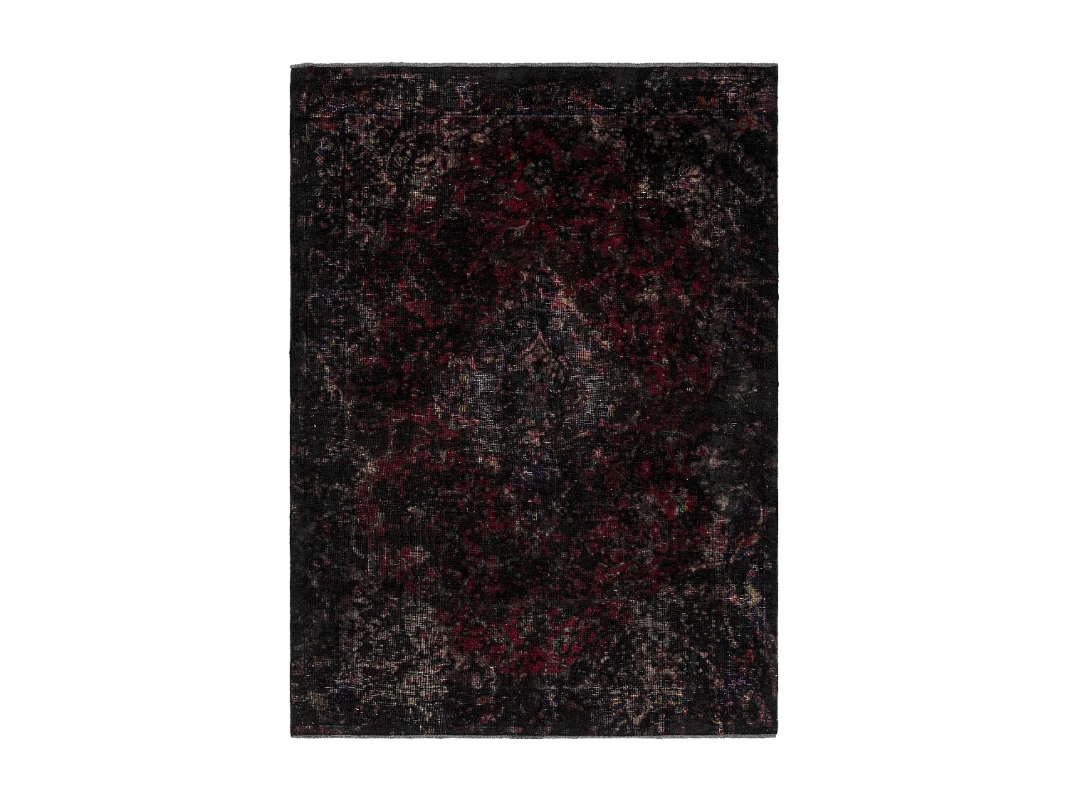 Tapis de laine 145x204 noir Vintage Royal