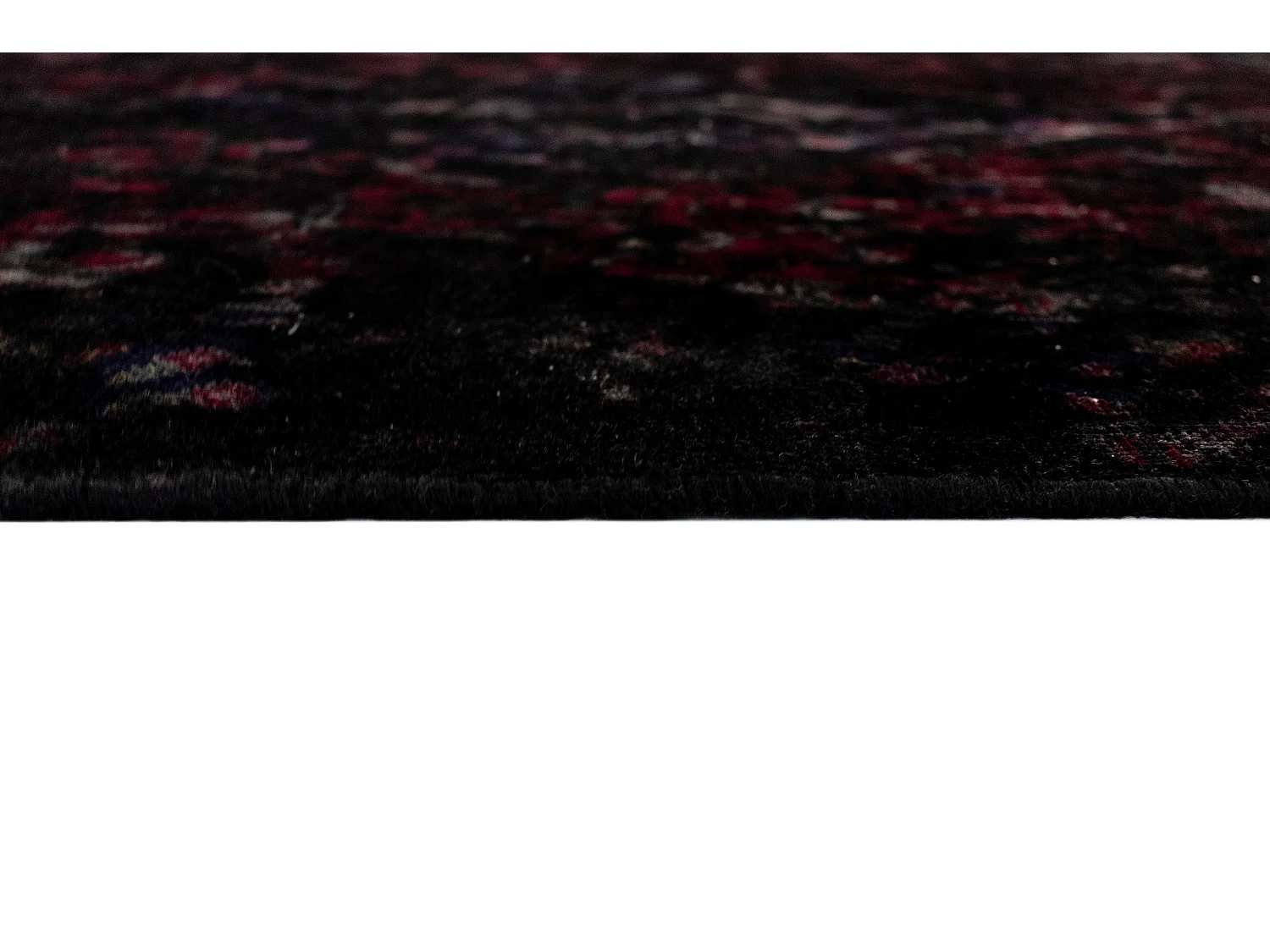 Tapis de laine 145x204 noir Vintage Royal