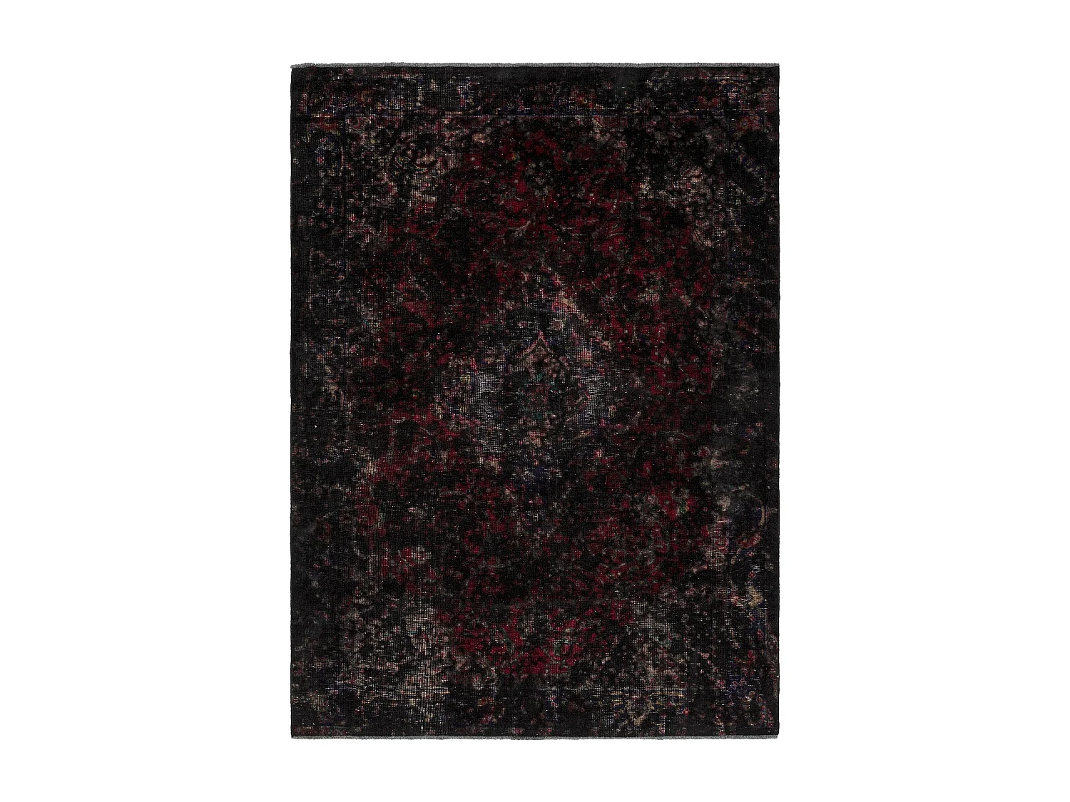 Tapis de laine 145x204 noir Vintage Royal