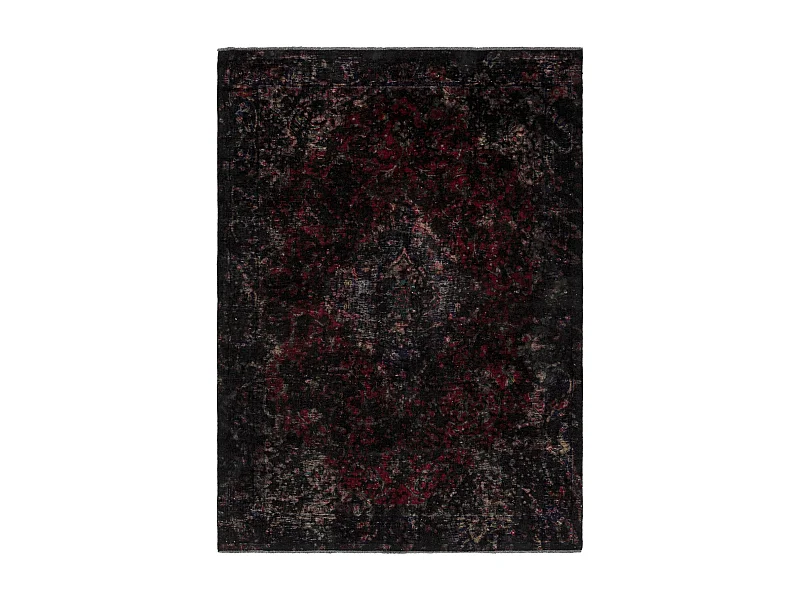 Tapis de laine 145x204 noir Vintage Royal
