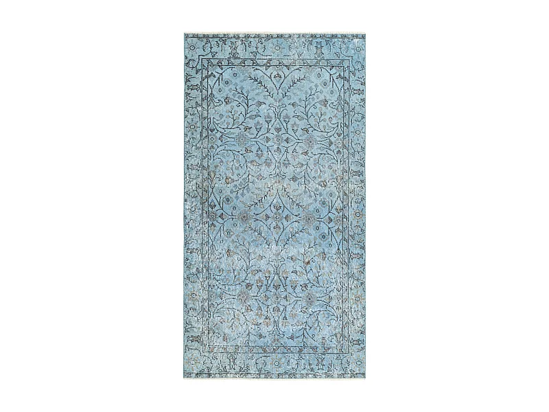 Tapis de laine 104x203 Bleu Ultra Vintage