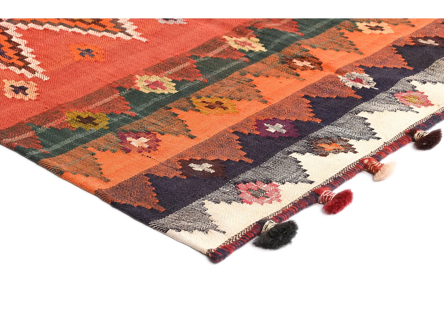 Wollteppich 144x213 Rot Jajim