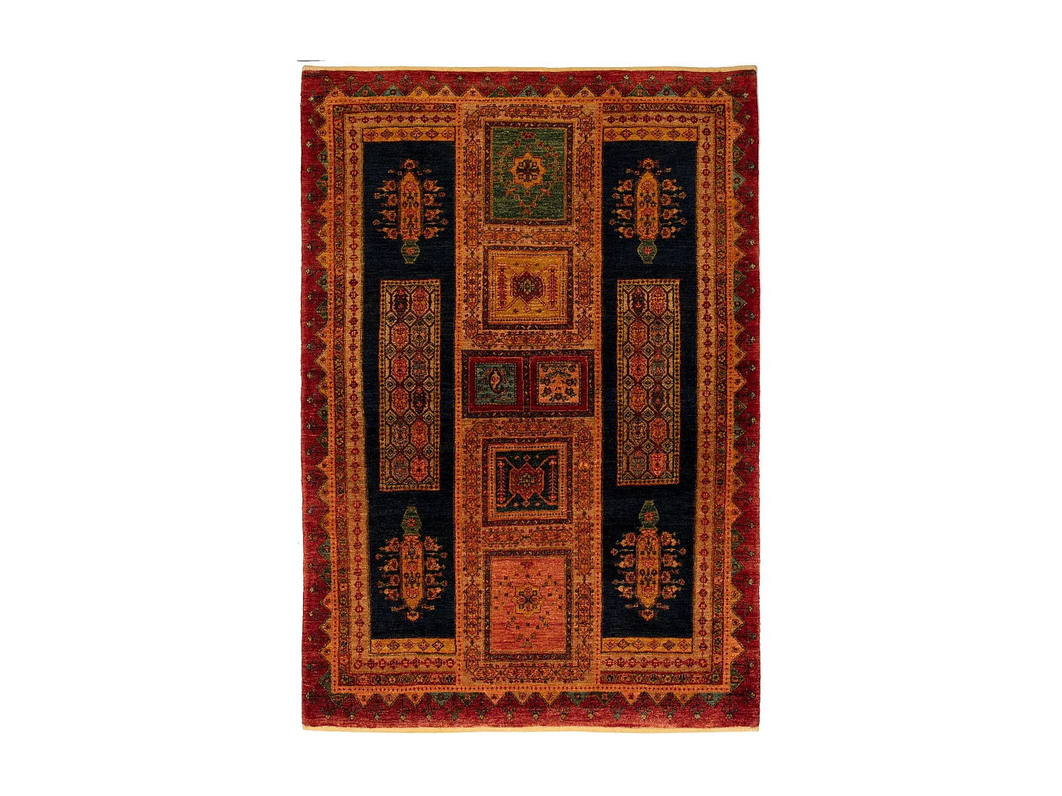 Tapis de laine 139x200 brun Kashkuli