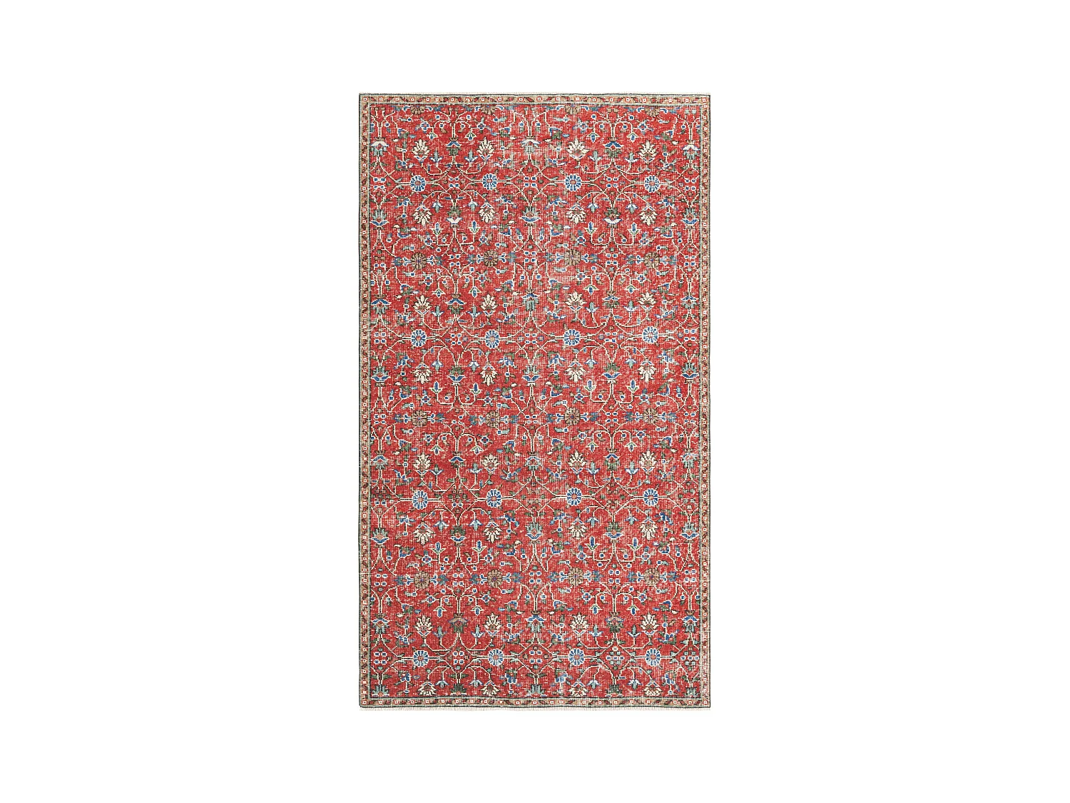 Tapis de laine 160x262 rouge Ultra Vintage