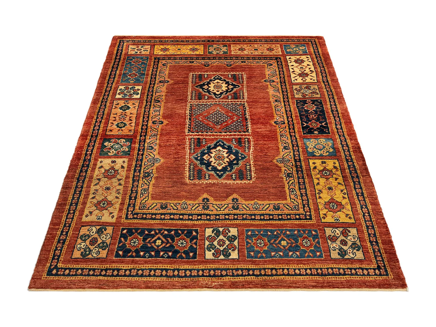 Tapis de laine 109x166 rouge Kashkuli