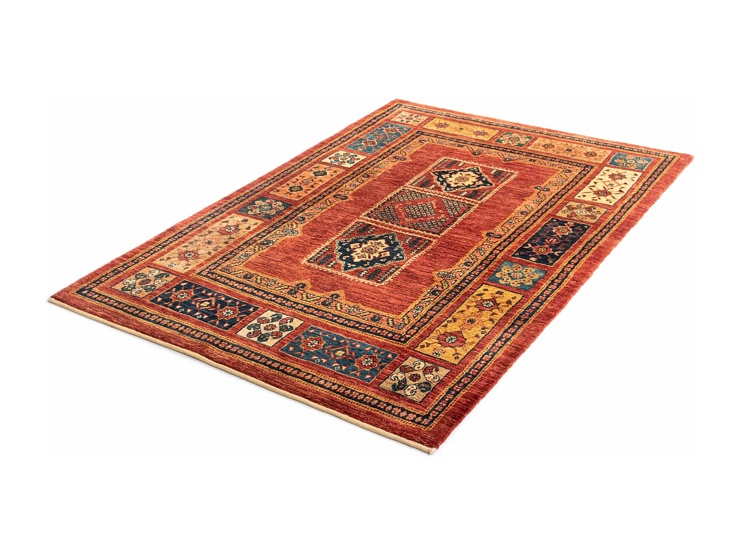 Tapis de laine 109x166 rouge Kashkuli