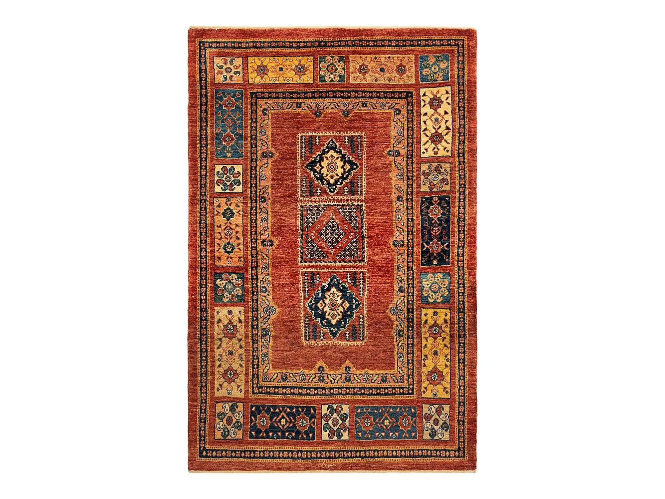 Tappeto in lana 109x166 rosso Kashkuli