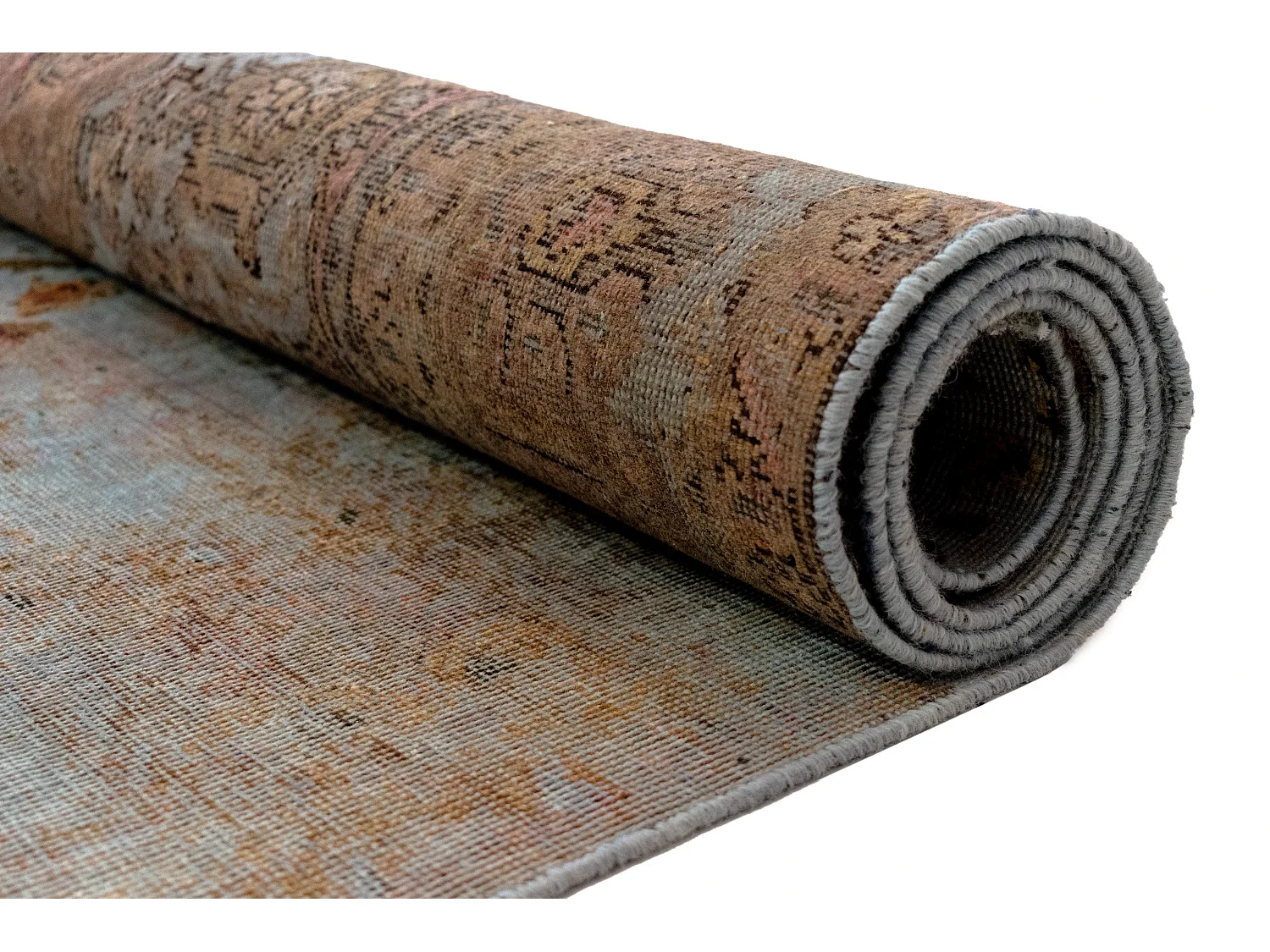 Tapis de laine 195x295 Bleu Vintage Royal