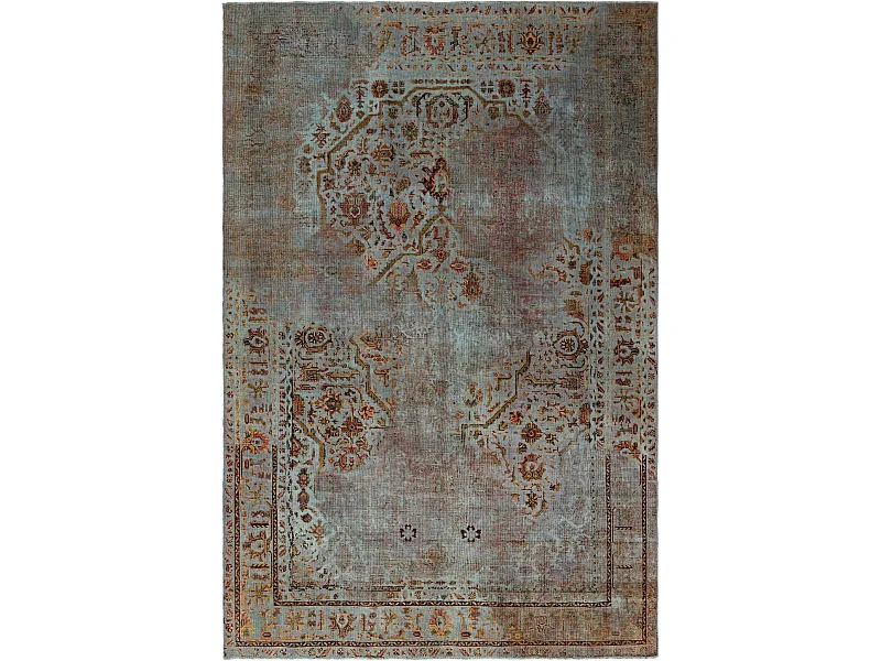 Tapis de laine 195x295 Bleu Vintage Royal