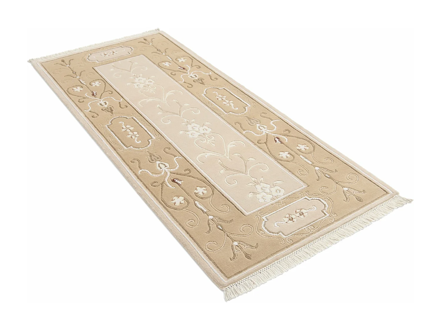 Tapis de couloir en laine 86x196 brun Darya