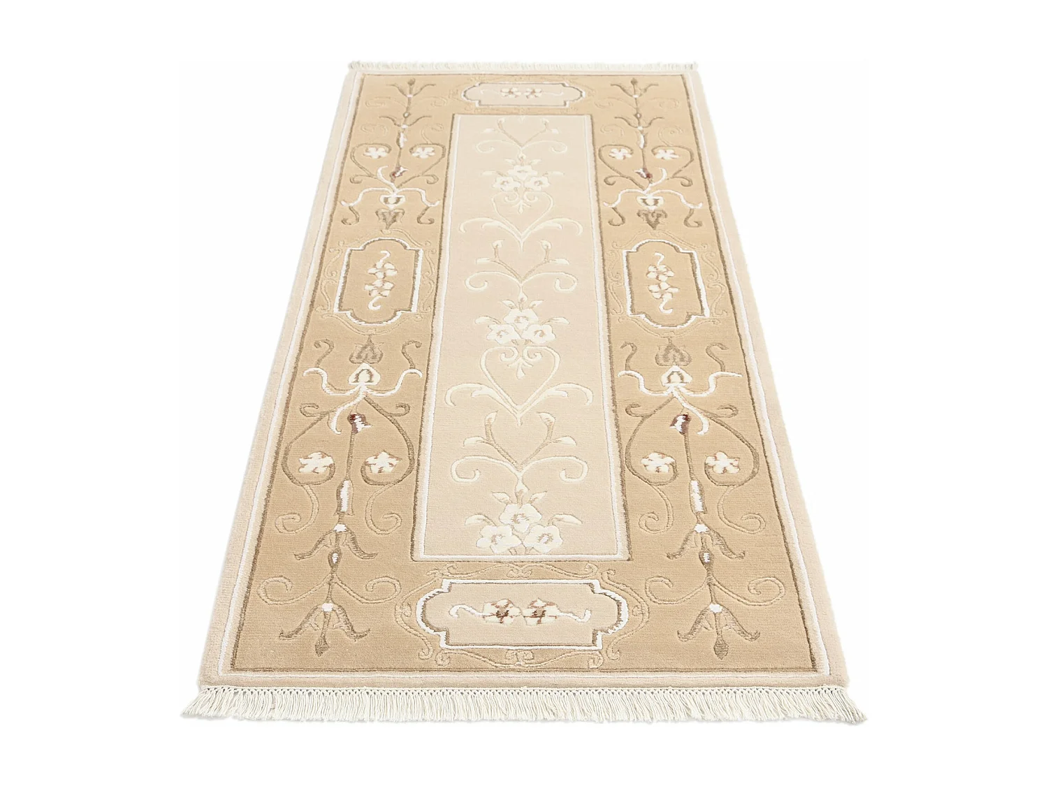Tapis de couloir en laine 86x196 brun Darya