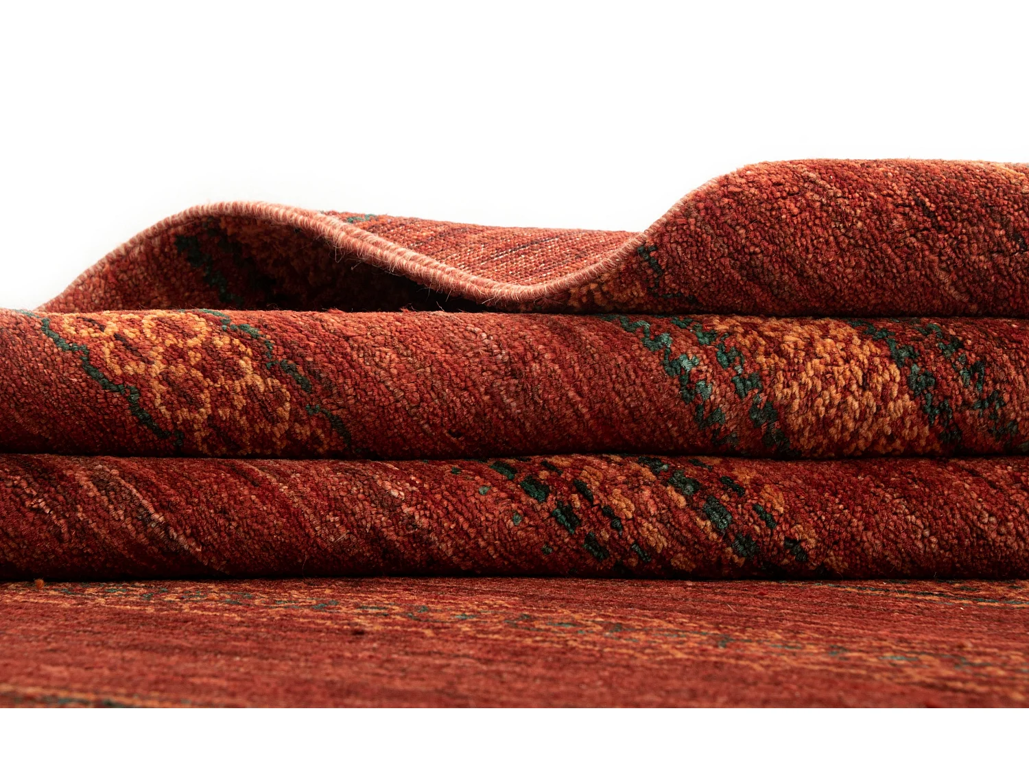 Tapis de laine 154x246 rouge Juma