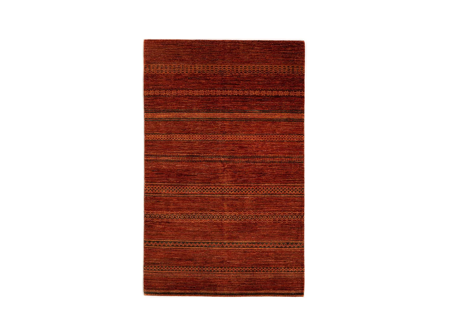 Tapis de laine 154x246 rouge Juma
