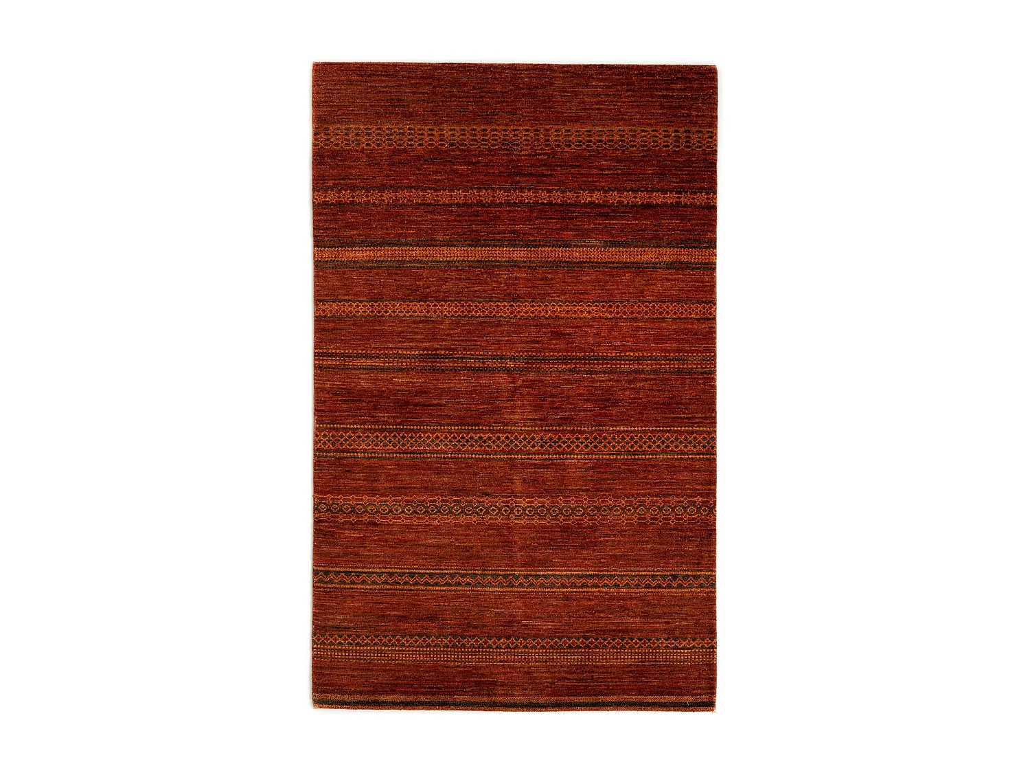 Tapis de laine 154x246 rouge Juma