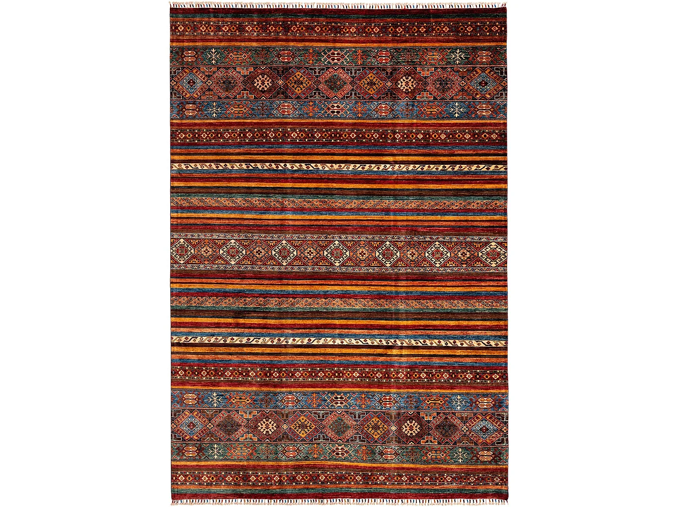 Tapis de laine 203x302 rouge Torkman