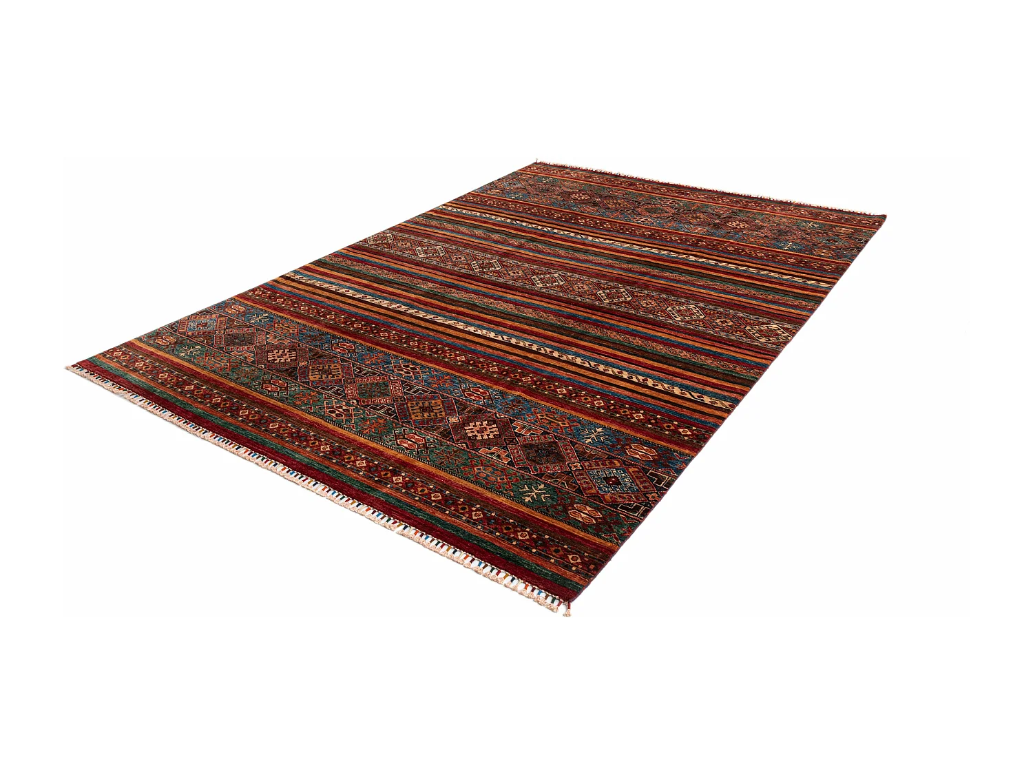 Tapis de laine 203x302 rouge Torkman