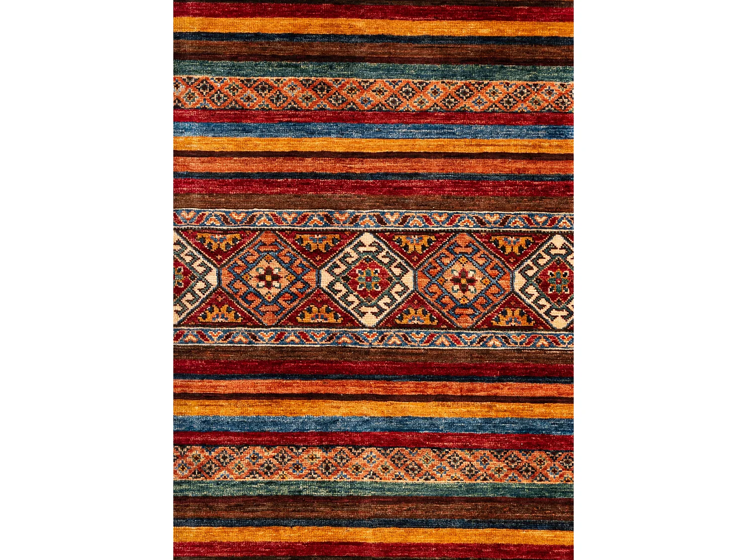 Tapis de laine 203x302 rouge Torkman