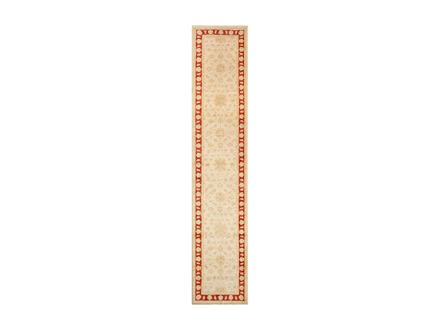Tapis de couloir en laine 77x390 beige Kaizar