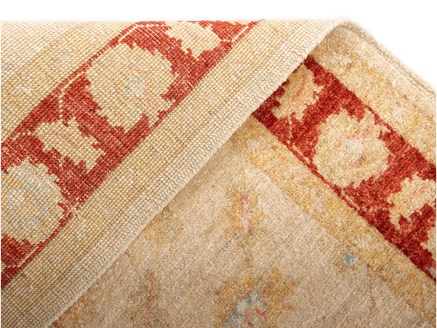 Tapis de couloir en laine 77x390 beige Kaizar