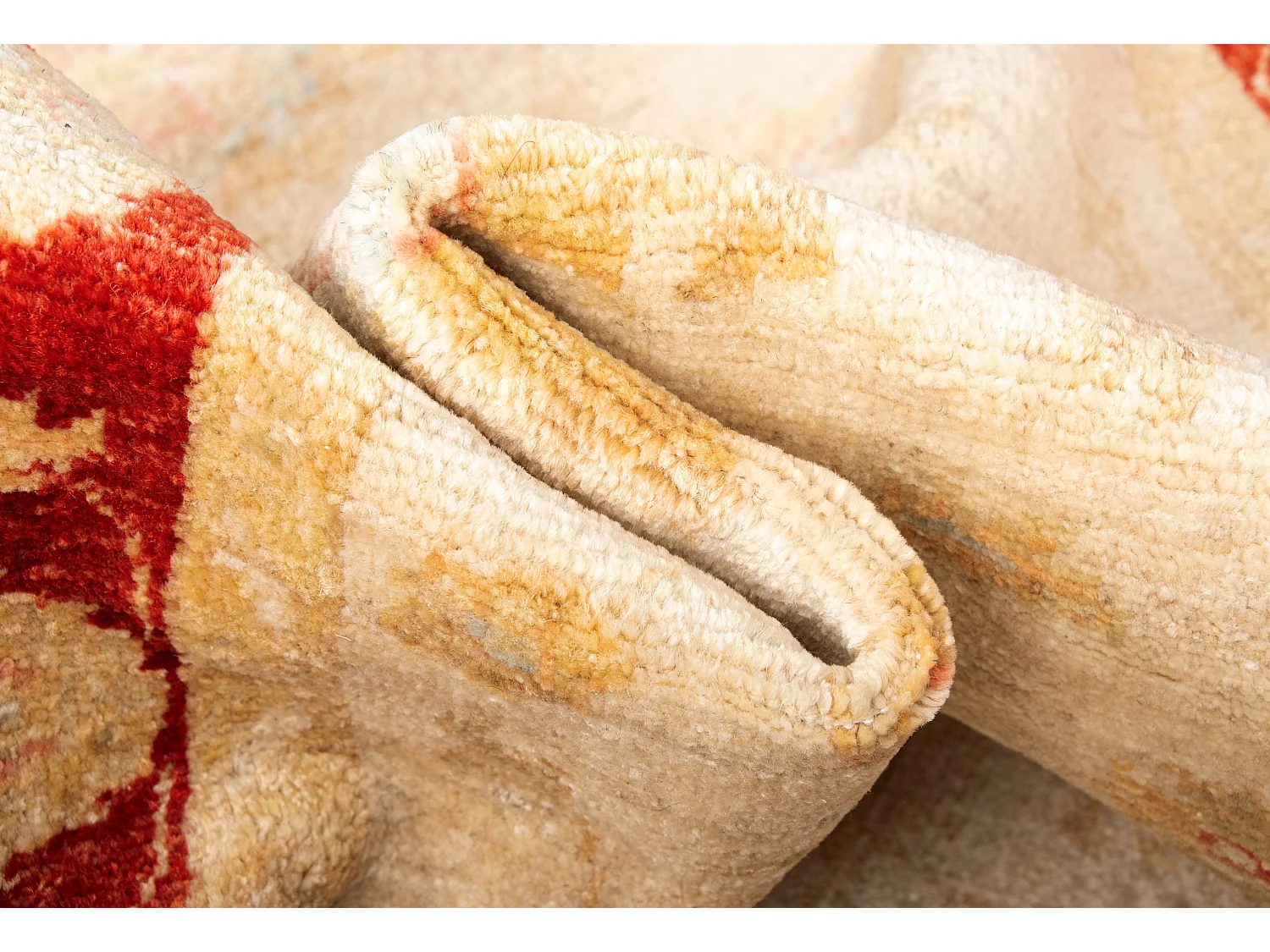 Tapis de couloir en laine 77x390 beige Kaizar