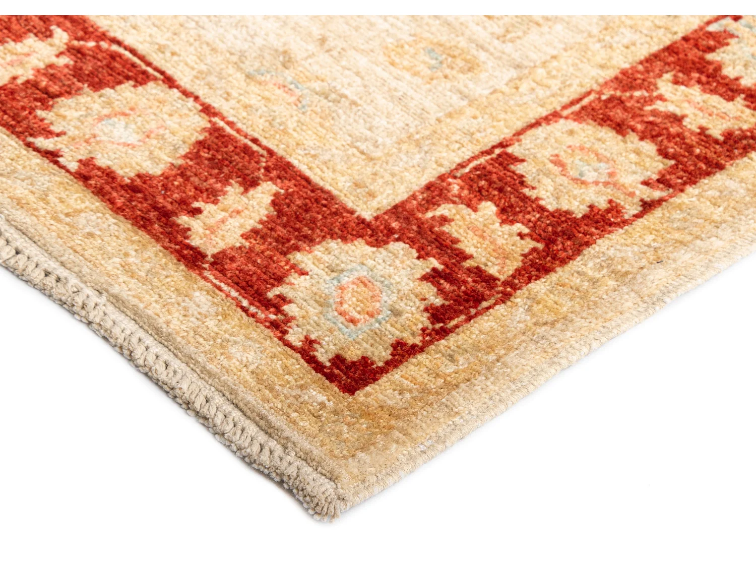 Tapis de couloir en laine 77x390 beige Kaizar