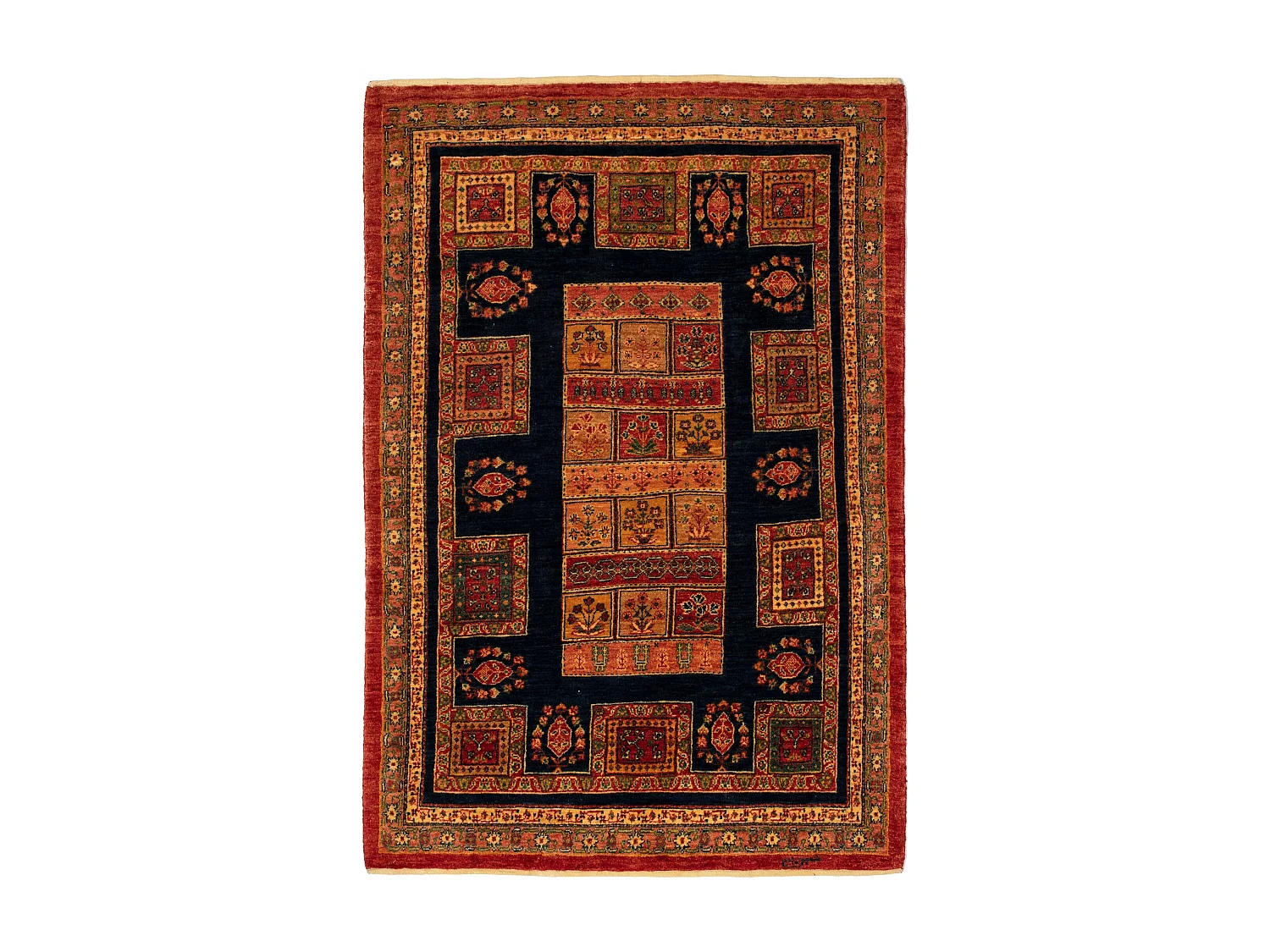 Tapis de laine 108x161 brun Kashkuli