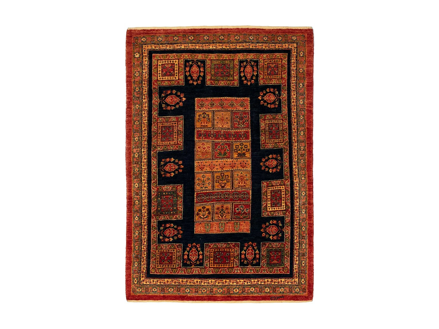 Tapis de laine 108x161 brun Kashkuli