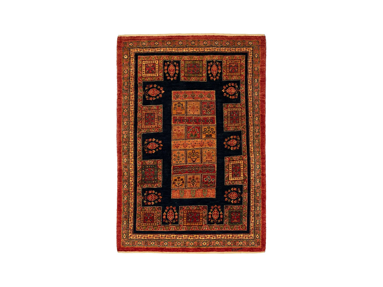 Tapis de laine 108x161 brun Kashkuli