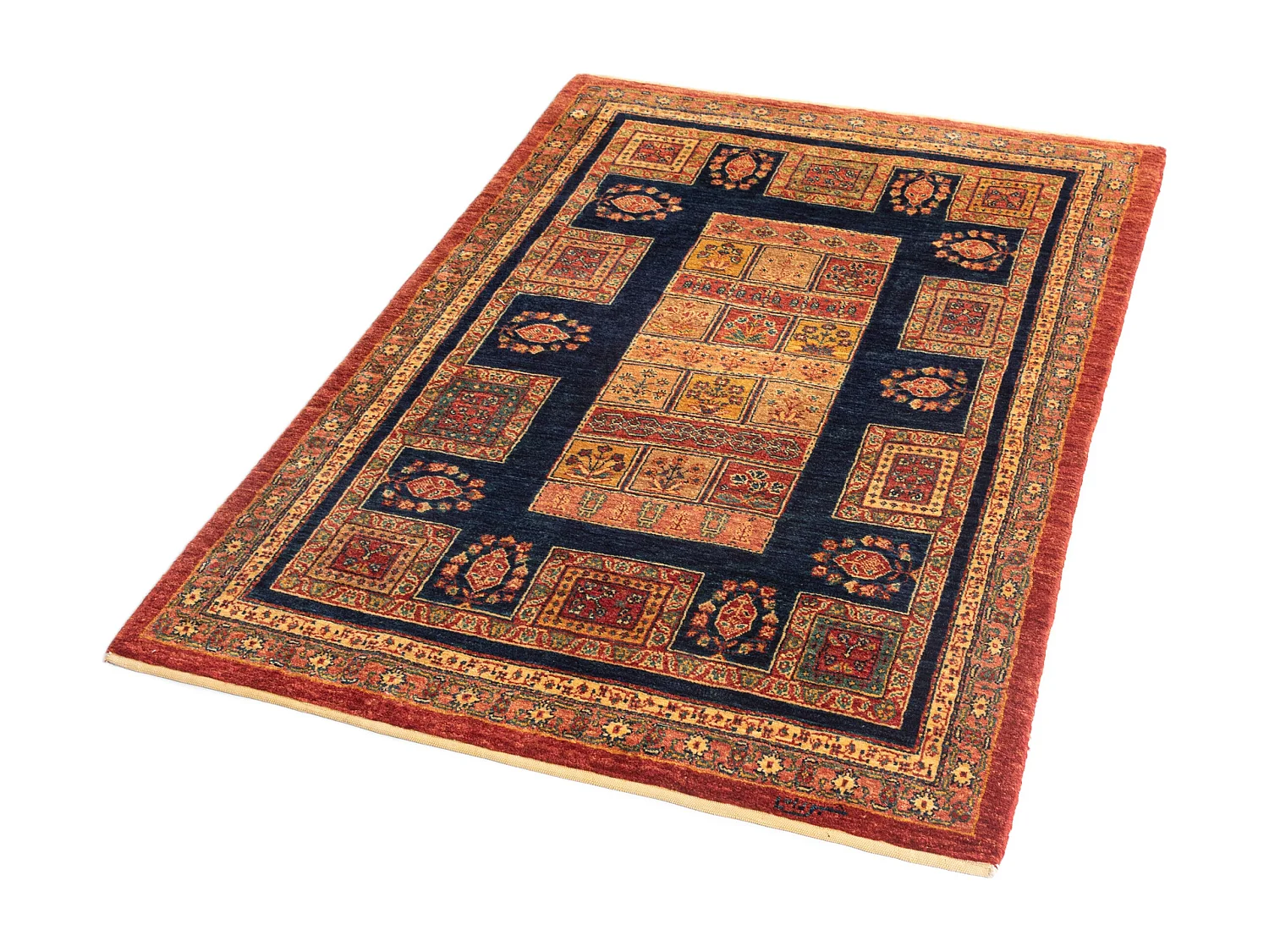 Tapis de laine 108x161 brun Kashkuli