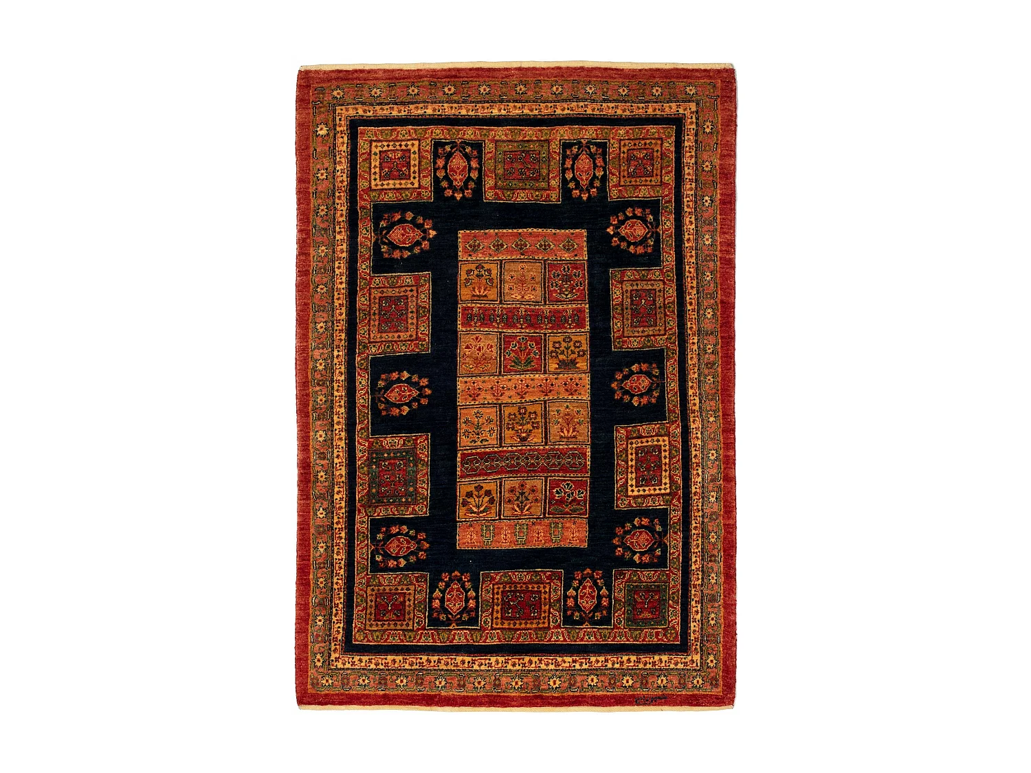 Tapis de laine 108x161 brun Kashkuli
