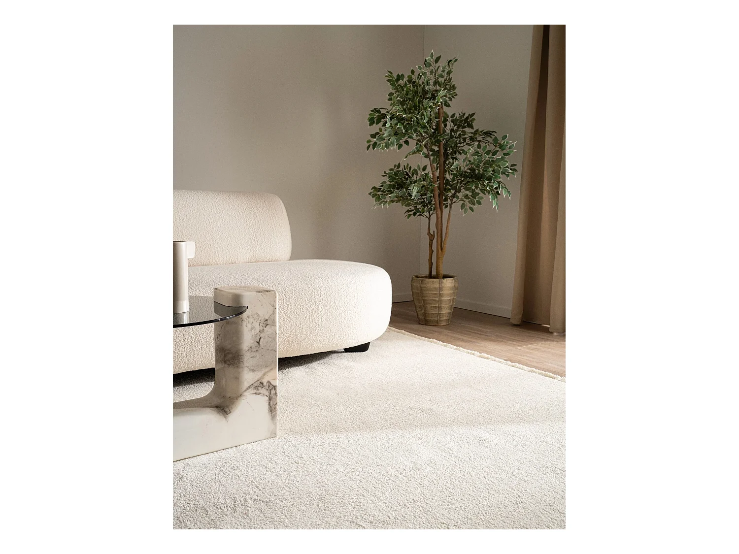 Tapis 125x185 Blanc St. Gallen Solid
