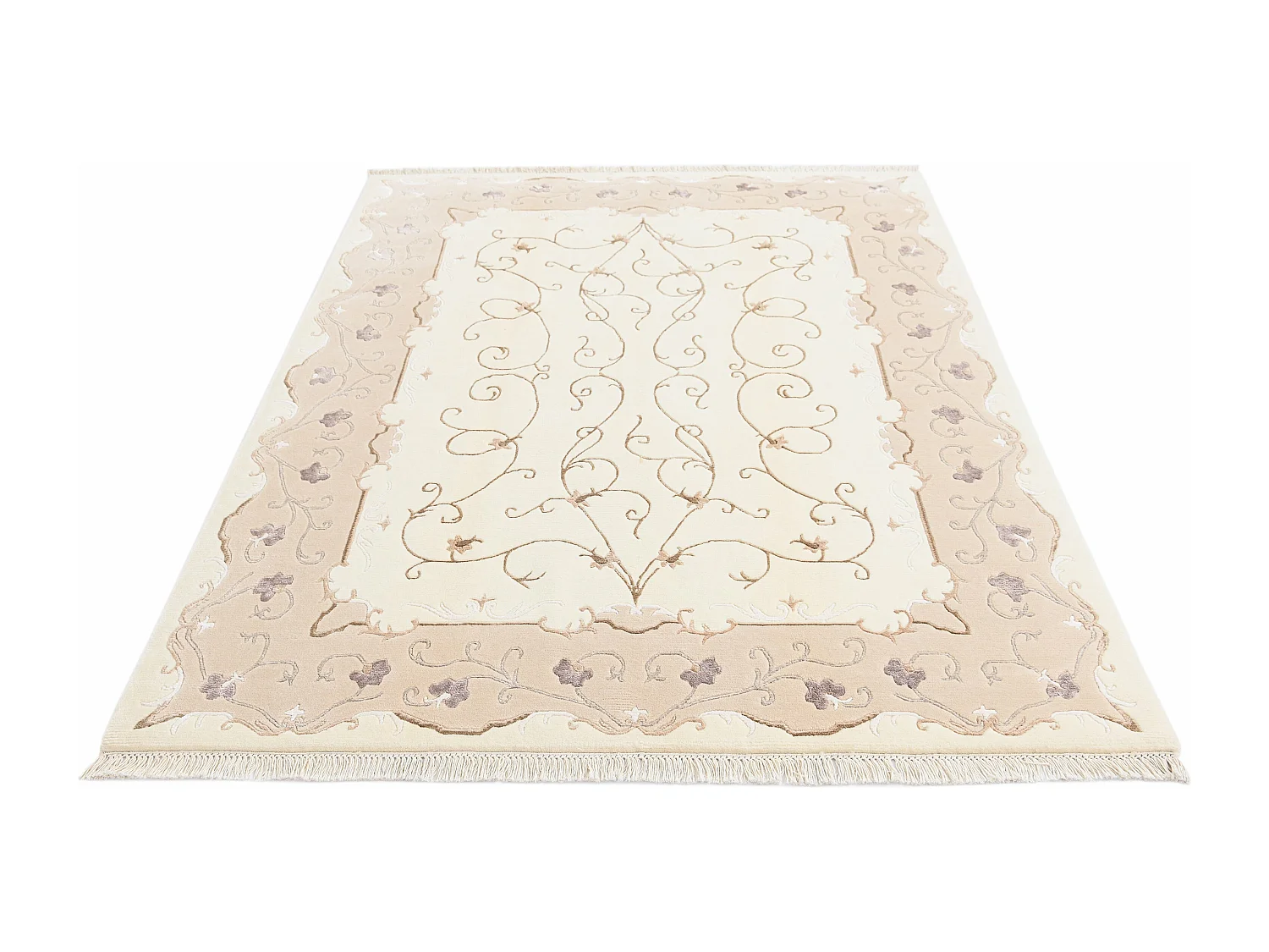 Wollteppich 150x208 Beige Darya