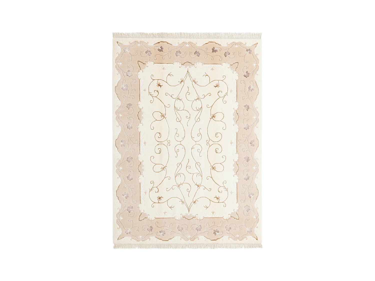 Tapis de laine 150x208 beige Darya