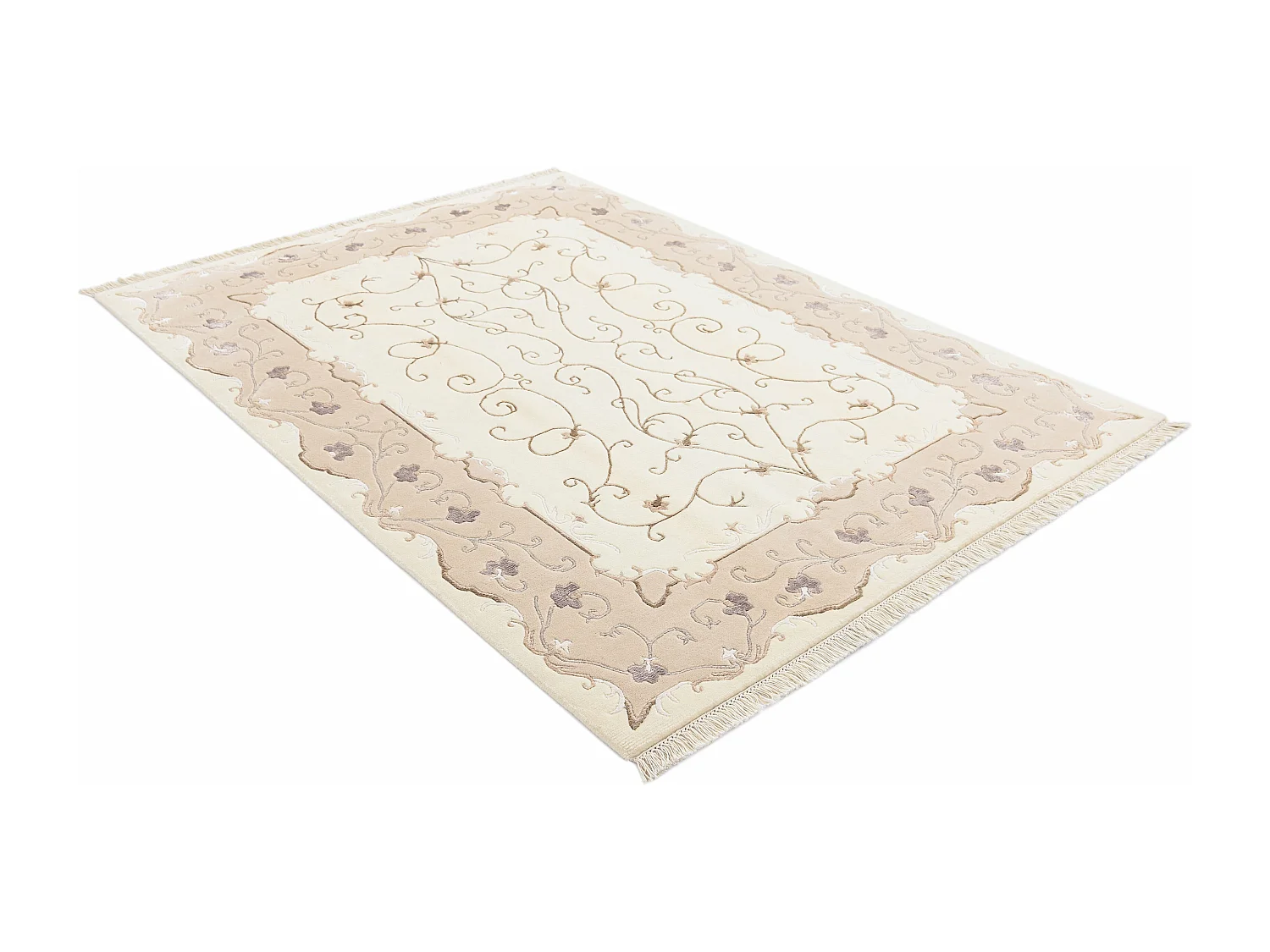 Tapis de laine 150x208 beige Darya