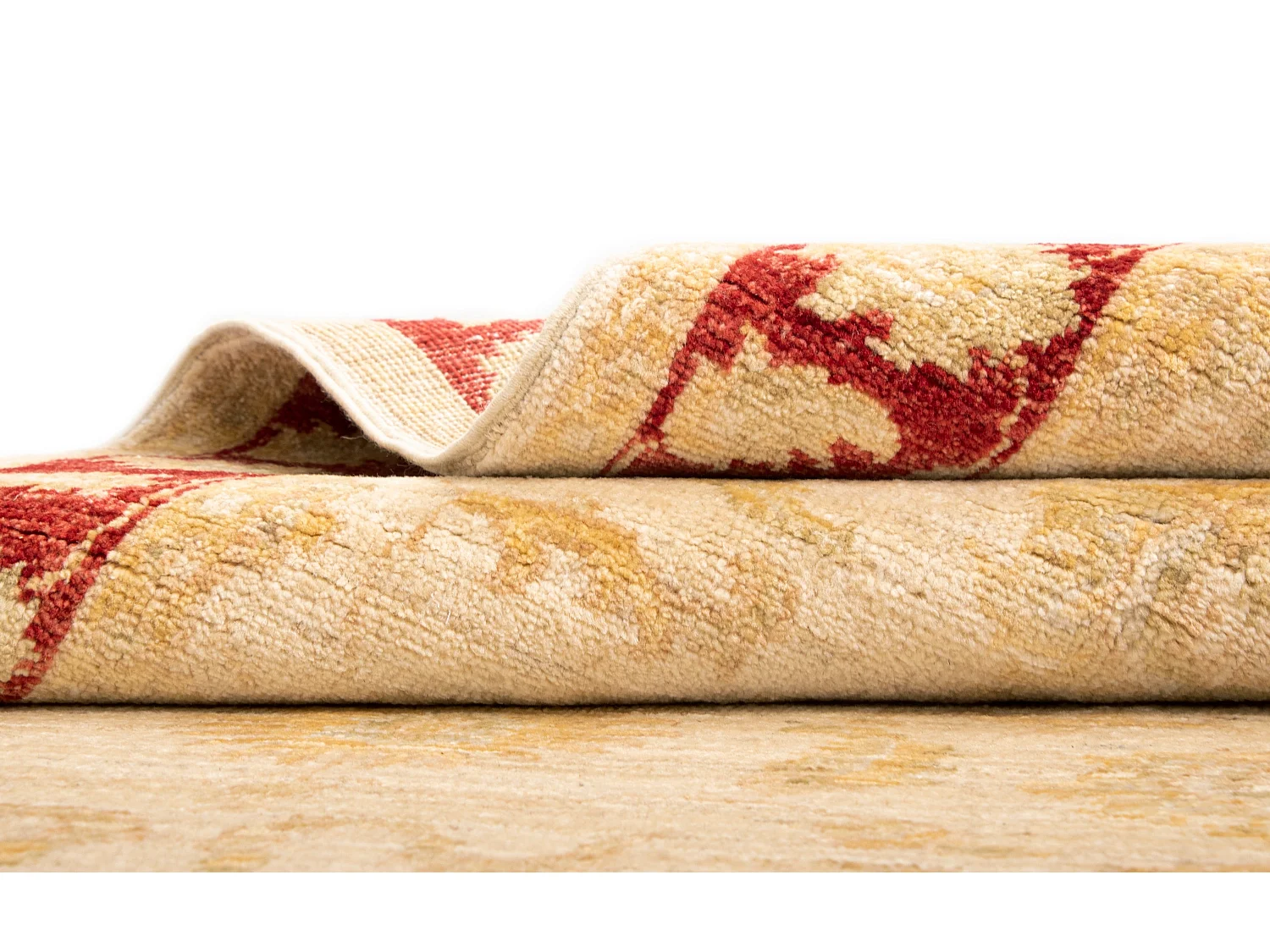 Tapis de couloir en laine 77x446 beige Kaizar