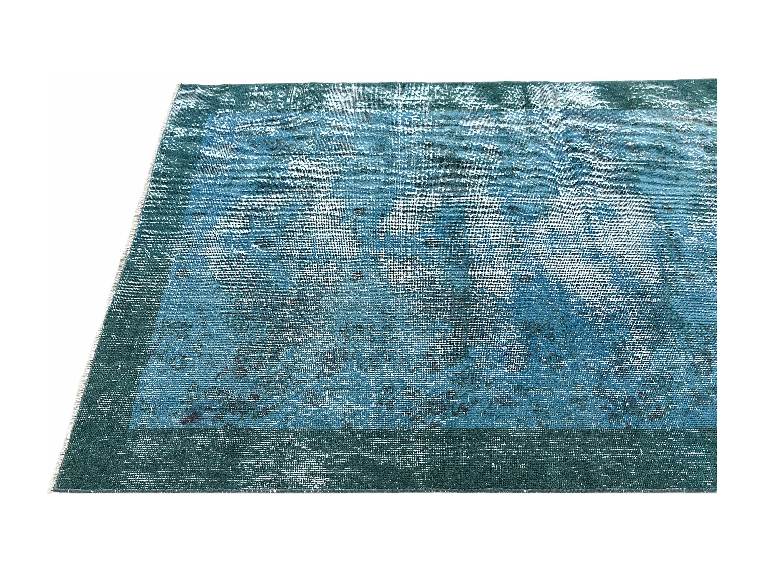 Tappeto in lana 114x201 Blu Ultra Vintage